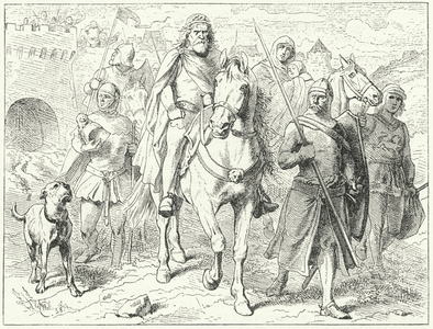 Henry the Lion, Duke of Saxony, before Bardowiek, 1182 (engraving)