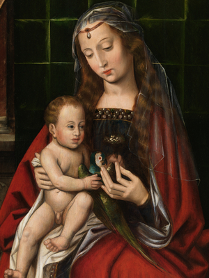 Detail of Madonna (oil on panel)