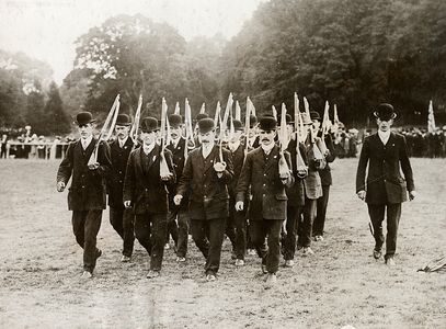 Ulster Volunteer Despatch Riders, Armagh, 1914 (b/w photo)