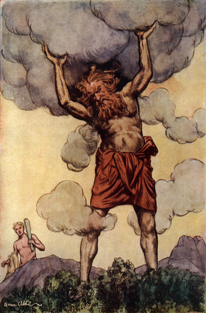 Atlas holds up the sky