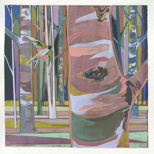 Hidden friends, 2020, (gouache on paper)
