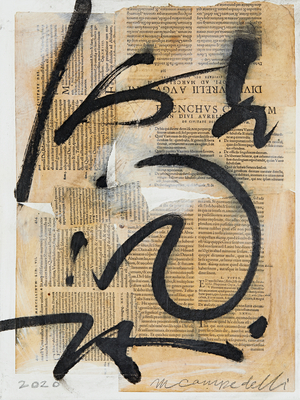 Texto #07, 2020 (collage, mixed media on canvas)