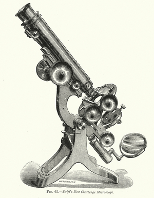 Swift's New Challenge Microscope (engraving)