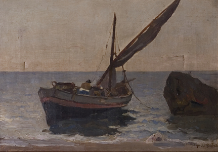 Boats on the Shore, early 20th century (oil on canvas)