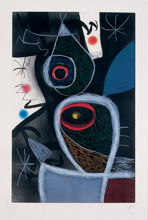 Le Somnambule, 1974 (etching and aquatint in colors)