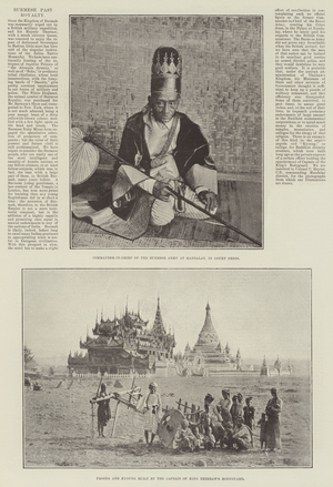 Burmese Past Royalty (b/w photo)