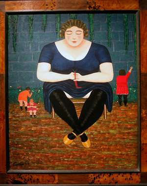 The Knitter, 1925 (oil on canvas)