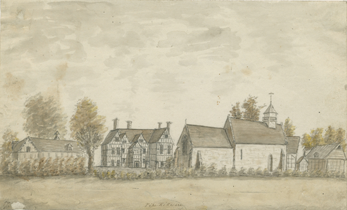 Pipe Ridware Church and Manor House: water colour painting, nd [1762-1798] (painting)