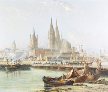 Cologne Cathedral on the Rhine, 1890 (oil on canvas)