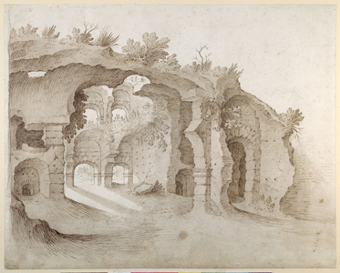 Entry to the Colosseum (pen & ink with wash on paper)