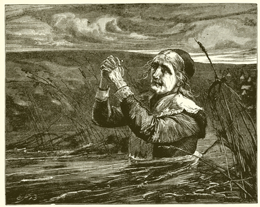 Christiana passes over the river to the Celestial City (engraving)