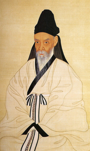 Korea: Official portrait of the late Joseon Period scholar Yi Chae (1680-1746), Gang Hui-an