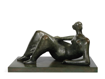 Working Model for 'Reclining Figure: Angles', 1975-1977 (bronze with green patina)
