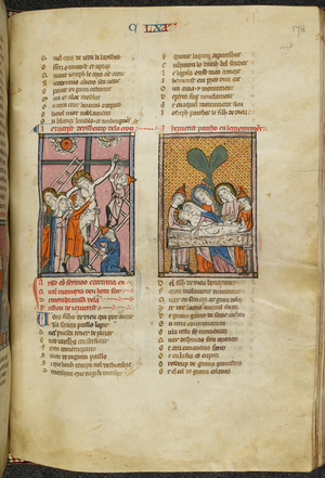 Illustrated page of manuscript of Poems in Provençal