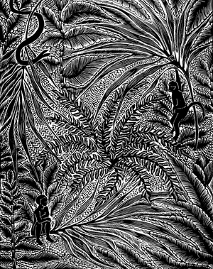 Jungle, 1993 (wood engraving)