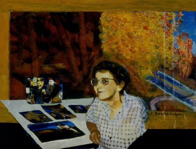 Self-Portrait With Trees, 1999 (acrylic & collage on canvas)