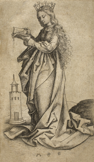 St. Barbara (engraving on paper)