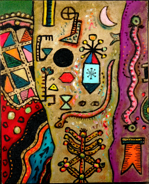 For a Happy Moonday, No.4, 1994 (oil on canvas)