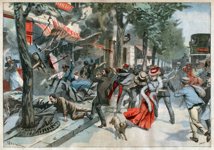 Explosion a Paris. Explosion in Paris.