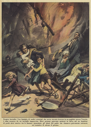 Tragic Fire (Colour Litho)