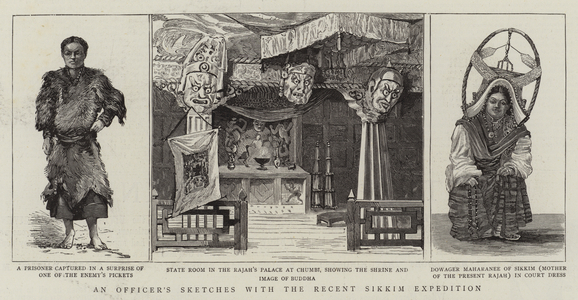 An Officer's Sketch with the Recent Sikkim Expedition (engraving)