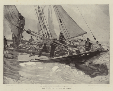 The Yachting Season at Cowes (litho)