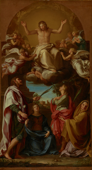 Christ in Glory with Saints Celsus, Julian, Marcionilla and Basilissa, 1736-1737 (oil on canvas)