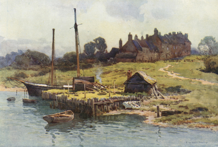 Buckler's Hard (colour litho)