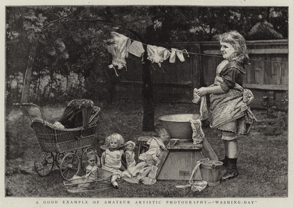 A Good Example of Amateur Artistic Photography, "Washing-Day" (engraving)