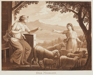 The Times of Day: Morning, 1805 (aquatint in sepia)