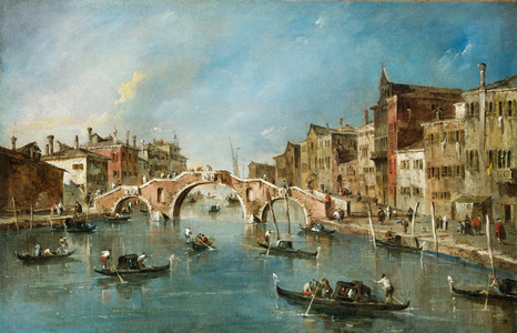 View on the Cannaregio Canal, Venice, c.1775-1780 (oil on canvas)