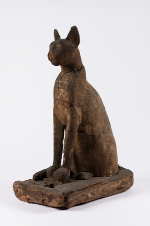 Cat Coffin, 664–332 B.C.E. (Wood, gesso, pigment, linen, animal remains)