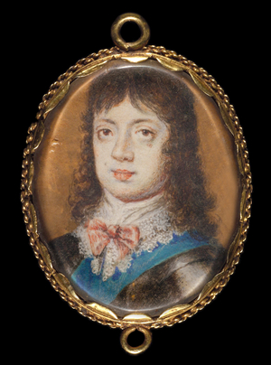 Portrait miniature of Charles II as the Prince of Wales (w/c on vellum)
