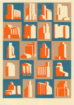 Grain Silos, 2013 (screen print)