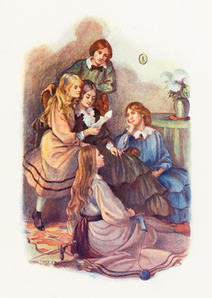 Illustration for Little Women by Louisa M Alcott (colour litho)