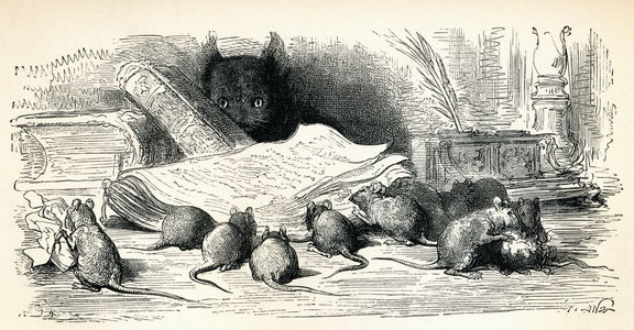 After a work by Gustave Dore from 'Fables by La Fontaine', from 'Life and Reminiscences of Gustave Dore', published 1885