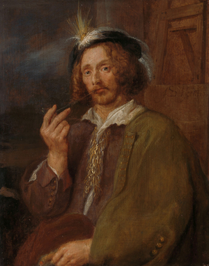 A Painter Smoking a Pipe, 1630 (oil on panel)