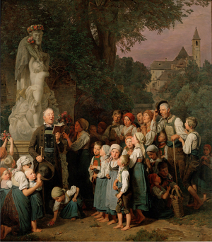 Die Verehrung des Heiligen Johannes - Adoration of Saint John, 1844 (painting on wood)