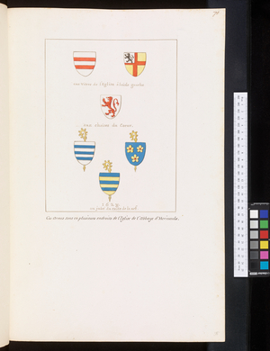 Monuments and epitaphs in the churches of Normandy Champagne and Bourgogne, c.1700 (drawing)