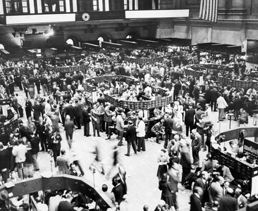 New York Stock Exchange Floor, 1946 (b/w photo)