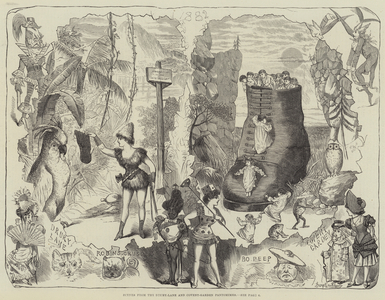 Scenes from the Drury-Lane and Covent-Garden Pantomimes (engraving)