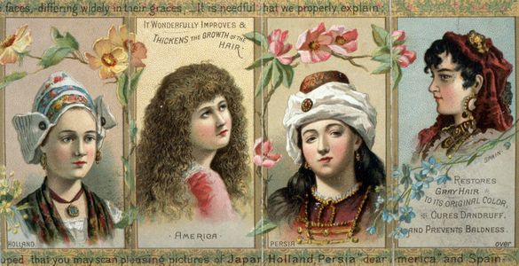Patent medicine label for woman's hair tonic