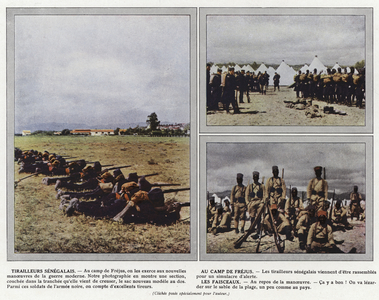 Tirailleurs Senegalais, Au Camp de Frejus, Les Faisceaux (photo)