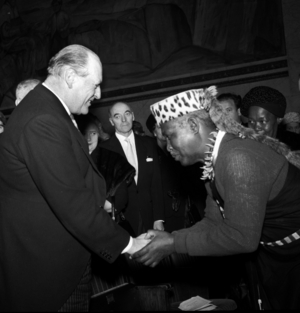 Oslo 19611210 The Peace Prize: Nobel Peace Prize 1960 to Albert John Lutuli, president of the South …, 1961 (photo)