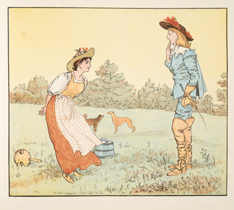 "Then I can't marry you, my Pretty Maid!", from The Hey Diddle Diddle Picture Book, pub.1882 (colour engraving)