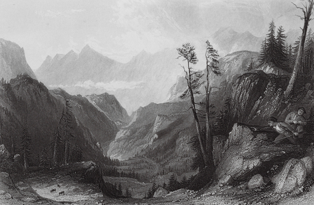 The Col de Tortes, Hunting the Izoid (engraving)