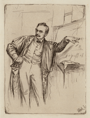 George Chrystal, Professor of Mathematics (engraving)