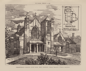 Presbyterian Church, Court Road, West Norwood (engraving)