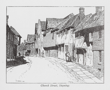 Church Street, Steyning (litho)