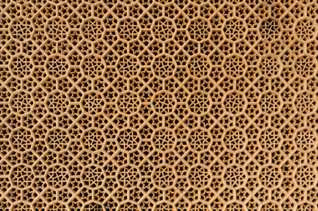 Stone lattice wall in the Jami Masjid, Fatehpur Sikri, Agra, India (photo)